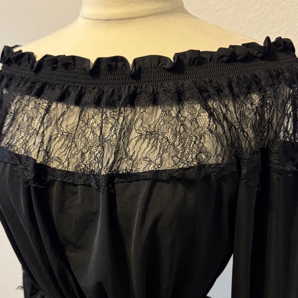 Moda International Black Lace Blouse - Picture 3 of 5